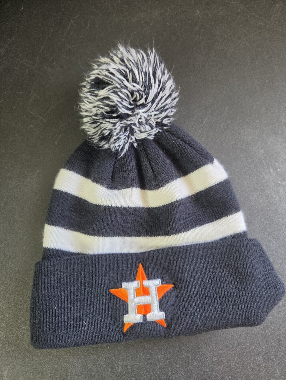 Houston Astros Baseball Pom Beanie